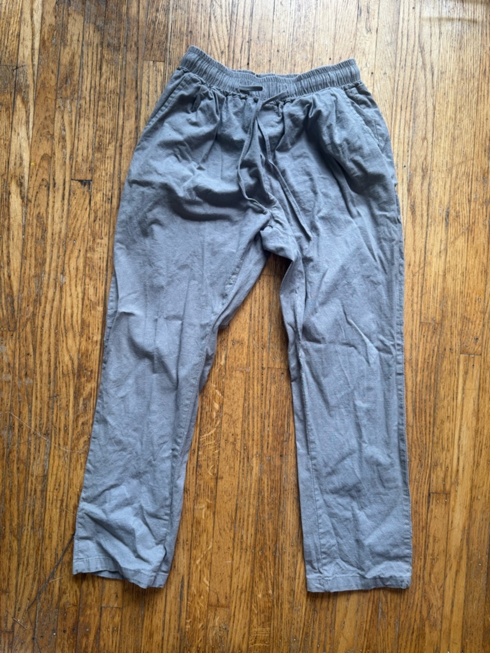 OAK + FORT Neutral Taupe Elastic-Waist Chinos